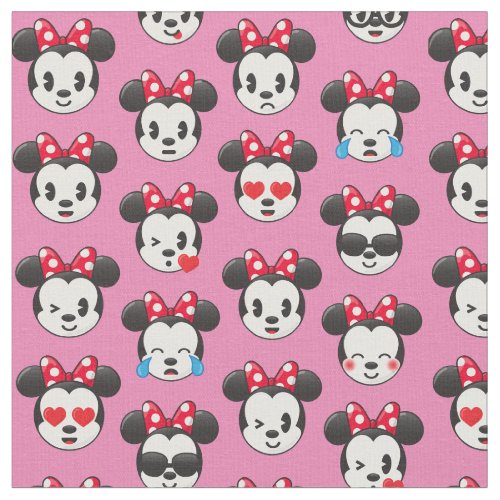 Trendy Minnie  Emoji Pattern Fabric