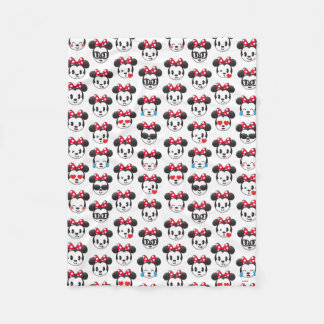Trendy Minnie | Emoji Pattern Fleece Blanket