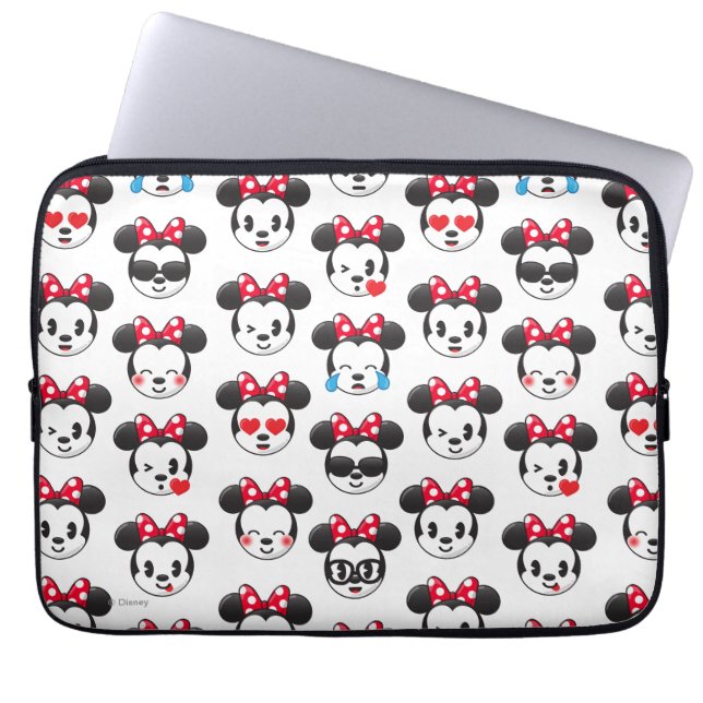 Trendy Minnie | Emoji Pattern Laptop Sleeve (Front)