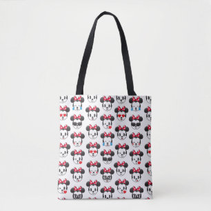 Trendy Minnie Emoji Pattern Tote Bag