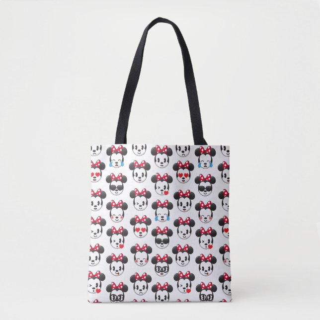 Trendy Minnie | Emoji Pattern Tote Bag (Front)