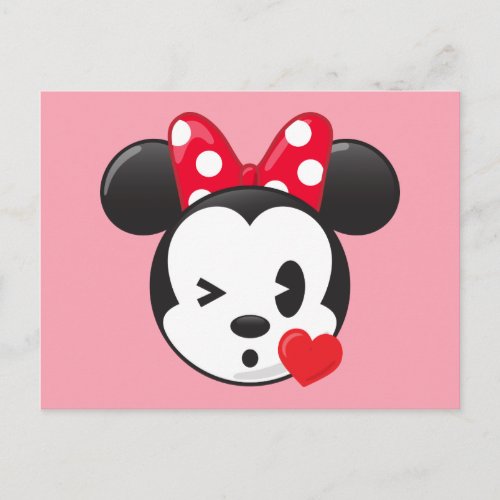 Trendy Minnie  Flirty Emoji Postcard