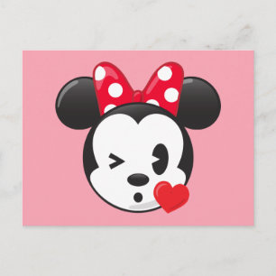 Trendy Minnie Flirty Emoji Postcard