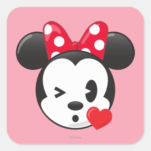 Trendy Minnie  Flirty Emoji Square Sticker