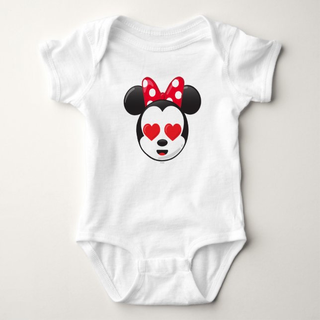 Trendy Minnie | In Love Emoji Baby Bodysuit (Front)