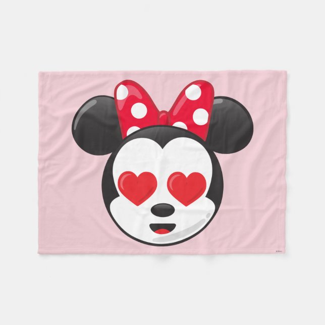 Trendy Minnie | In Love Emoji Fleece Blanket (Front (Horizontal))
