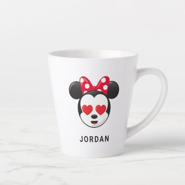Trendy Minnie | In Love Emoji Latte Mug (Right)