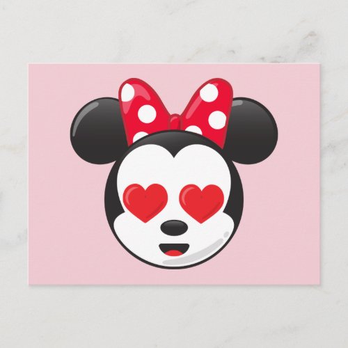 Trendy Minnie  In Love Emoji Postcard