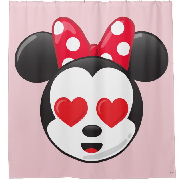 Trendy Minnie | In Love Emoji Shower Curtain (Front)