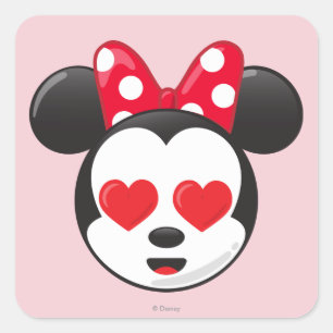 Trendy Minnie   In Love Emoji Square Sticker