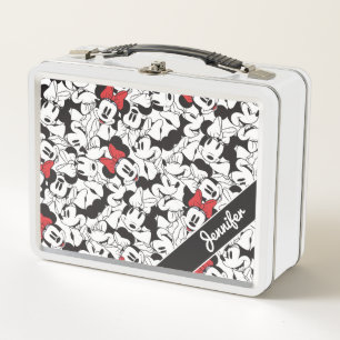 Trendy Minnie   Monogram Classic Pattern Metal Lunch Box