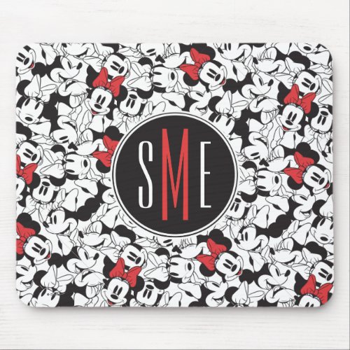 Trendy Minnie  Monogram Classic Pattern Mouse Pad