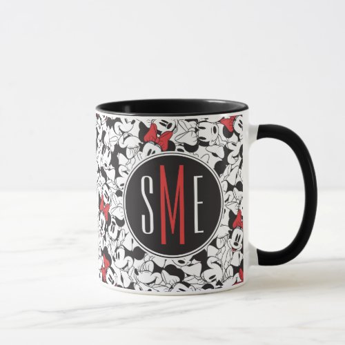Trendy Minnie  Monogram Classic Pattern Mug