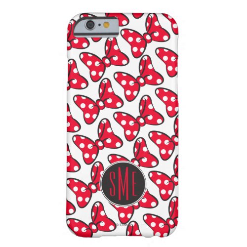 Trendy Minnie  Polka Dot Bow Monogram Barely There iPhone 6 Case