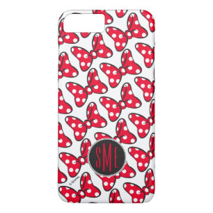 Trendy Minnie Polka Dot Bow Monogram iPhone 8 Plus/7 Plus Case