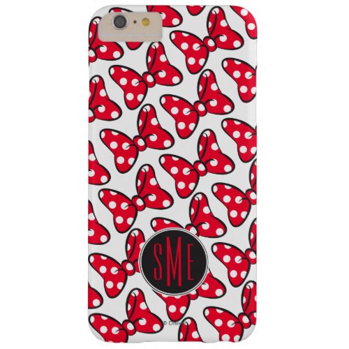 Trendy Minnie  Polka Dot Bow Monogram Barely There iPhone 6 Plus Case