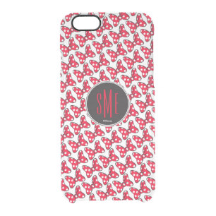 Trendy Minnie   Polka Dot Bow Monogram Clear iPhone 6/6S Case