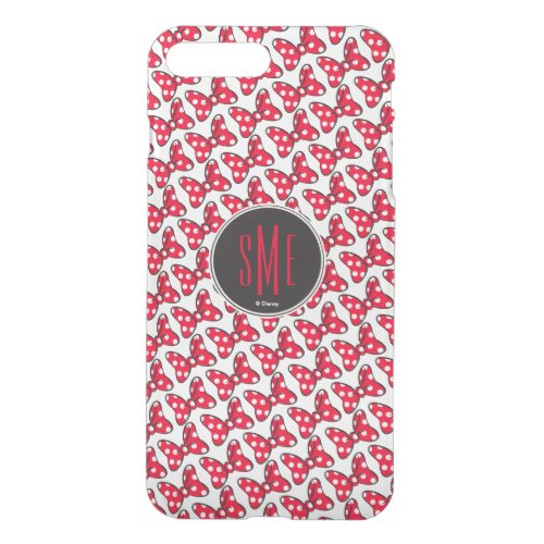 Trendy Minnie  Polka Dot Bow Monogram iPhone 8 Plus7 Plus Case