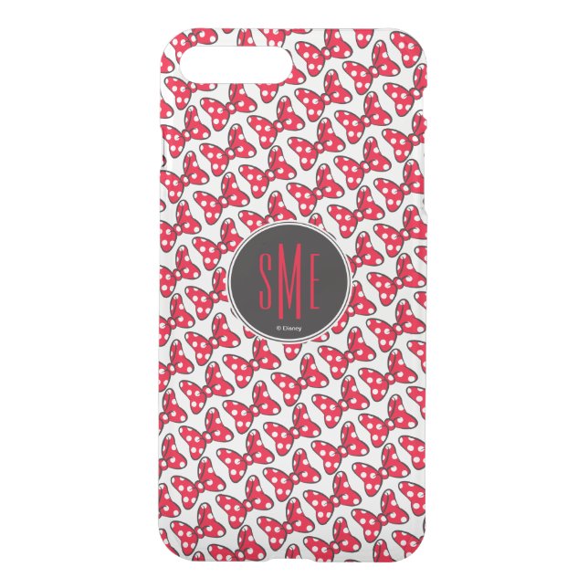 Trendy Minnie | Polka Dot Bow Monogram Uncommon iPhone Case (Back)