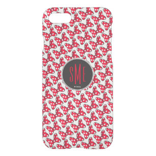 Trendy Minnie Polka Dot Bow Monogram iPhone SE/8/7 Case