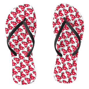 Trendy Minnie Polka Dot Bow Pattern Flip Flops