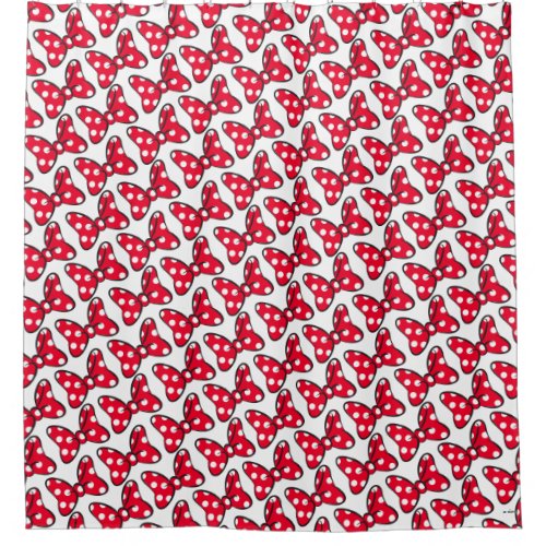 Trendy Minnie  Polka Dot Bow Pattern Shower Curtain