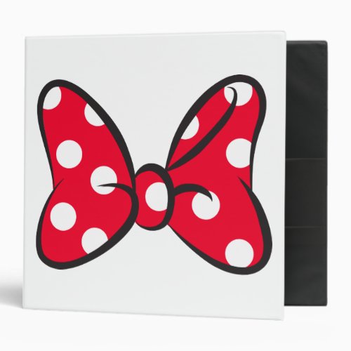 Trendy Minnie  Red Polka Dot Bow 3 Ring Binder