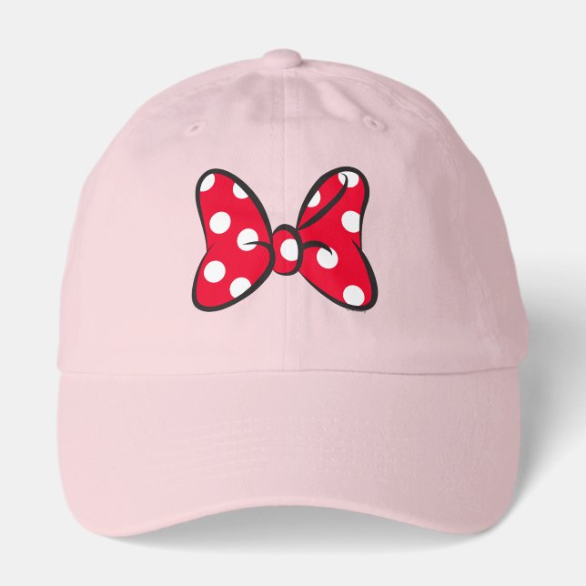 Trendy Minnie | Red Polka Dot Bow Hat (Front)