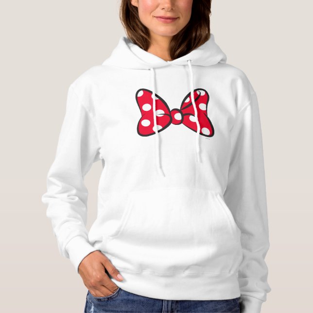 Trendy Minnie | Red Polka Dot Bow Hoodie (Front)