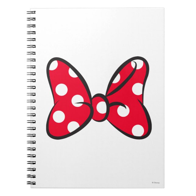 Trendy Minnie | Red Polka Dot Bow Notebook (Front)