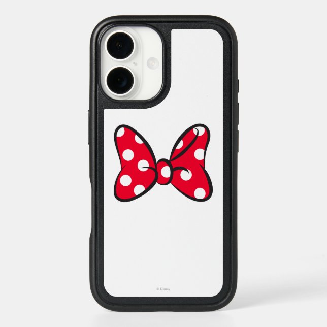Trendy Minnie | Red Polka Dot Bow Otterbox iPhone Case (Back)