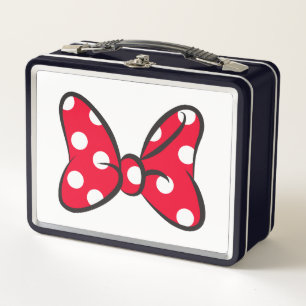 Trendy Minnie   Red Polka Dot Bow - Personalized Metal Lunch Box
