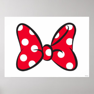 Trendy Minnie   Red Polka Dot Bow Poster