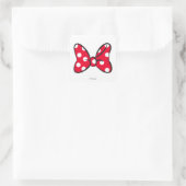Trendy Minnie | Red Polka Dot Bow Square Sticker (Bag)