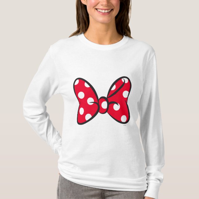 Trendy Minnie | Red Polka Dot Bow T-Shirt (Front)
