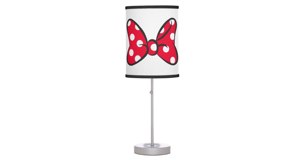 Trendy Minnie Red Polka Dot Bow Table, Bow Table Lamp