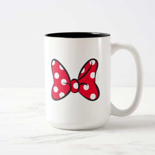 Trendy Minnie  Red Polka Dot Bow Two_Tone Coffee Mug