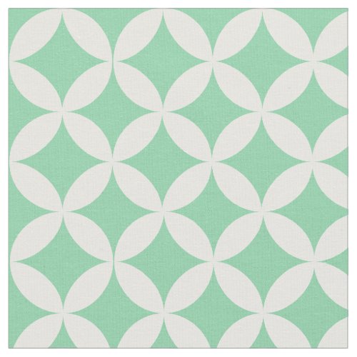 Trendy Mint Green Diamond Lattice Pattern Fabric