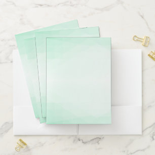 Trendy Mint Green Elegant Modern Template Pastel Pocket Folder