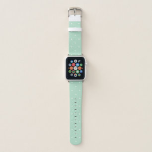 Trendy Mint Green Polka Dots Apple Watch Band