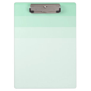 Trendy Mint Green Striped Elegant Modern Template Clipboard