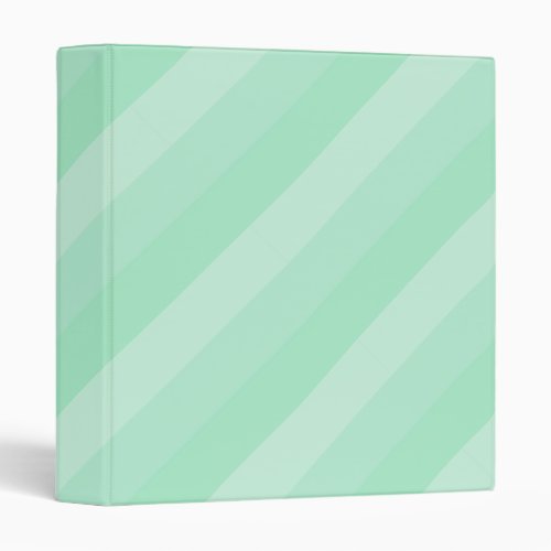 Trendy Mint Green Striped Modern Elegant Template 3 Ring Binder
