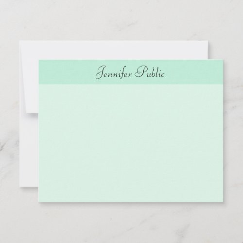 Trendy Mint Green Template Hand Script Name Text