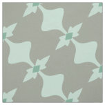 Trendy Mint Grey Retro Pattern Fabric