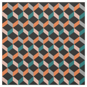 Trendy Modern 3D Optical Illusion Patterned Print Fabric