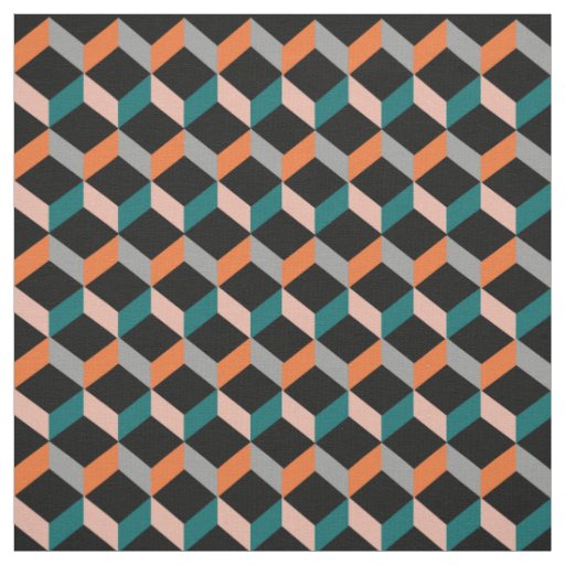 Trendy Modern 3D Optical Illusion Patterned Print Fabric