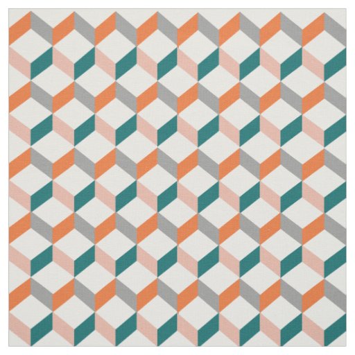 Trendy Modern 3D Optical Illusion Patterned Print Fabric