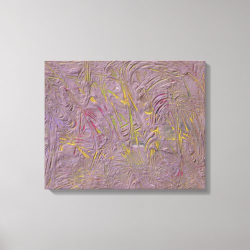 Trendy Modern Abstract Art Pink Yellow Green Canvas Print