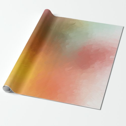 Trendy Modern Abstract Artwork Elegant Colorful Wrapping Paper