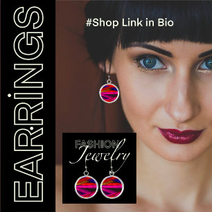 Trendy modern abstract drop dangle earrings